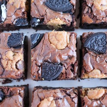 Chocolate Chip Oreo Brownie Bars