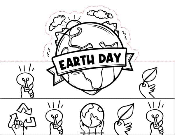 Free Printable Earth Day hat.