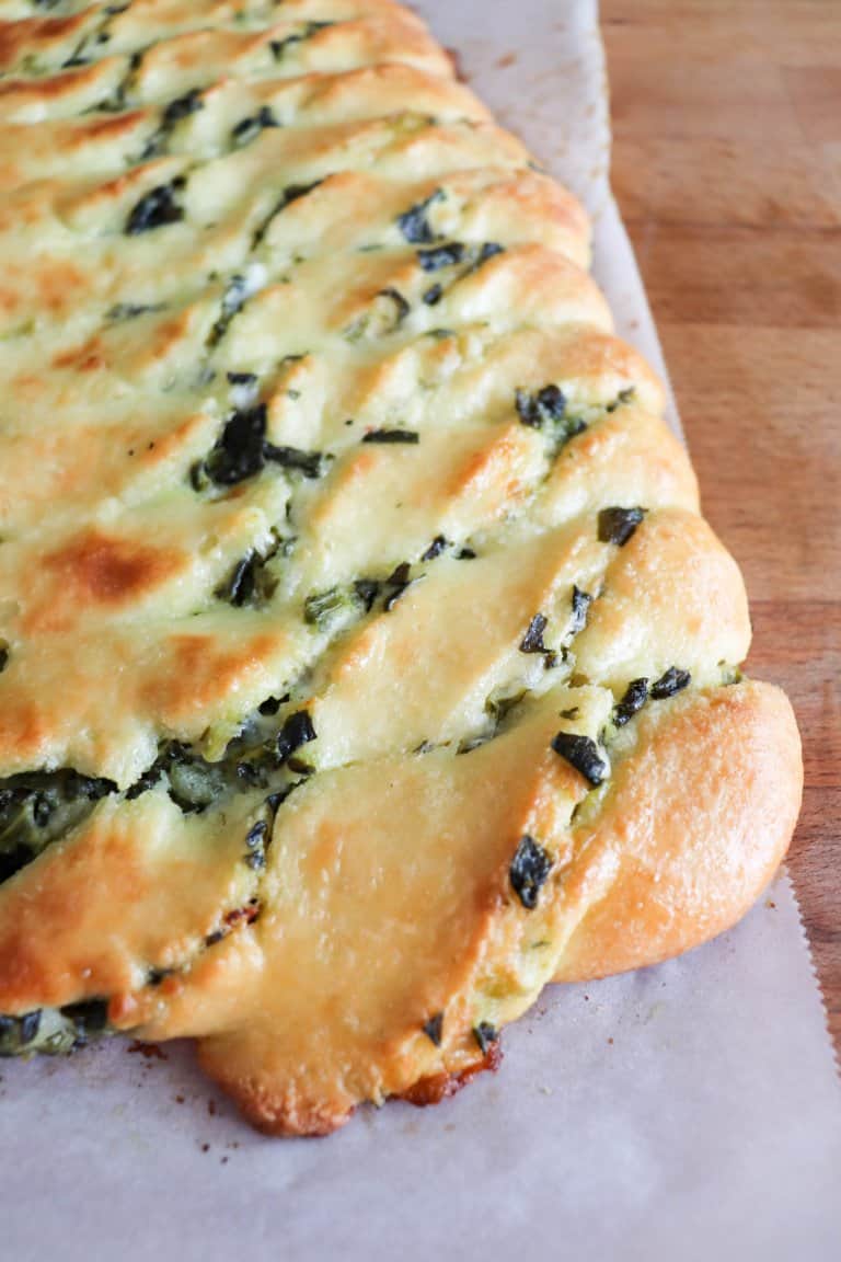 Keto Low Carb Spinach Dip Breadsticks