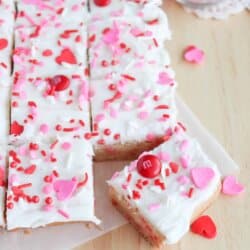 Valentines Day Sugar Cookie Bars
