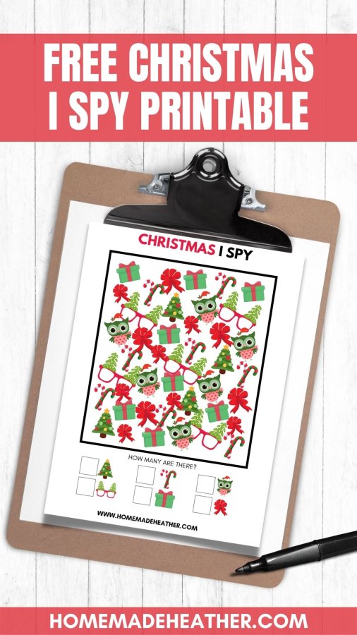 Free Christmas I Spy Printables