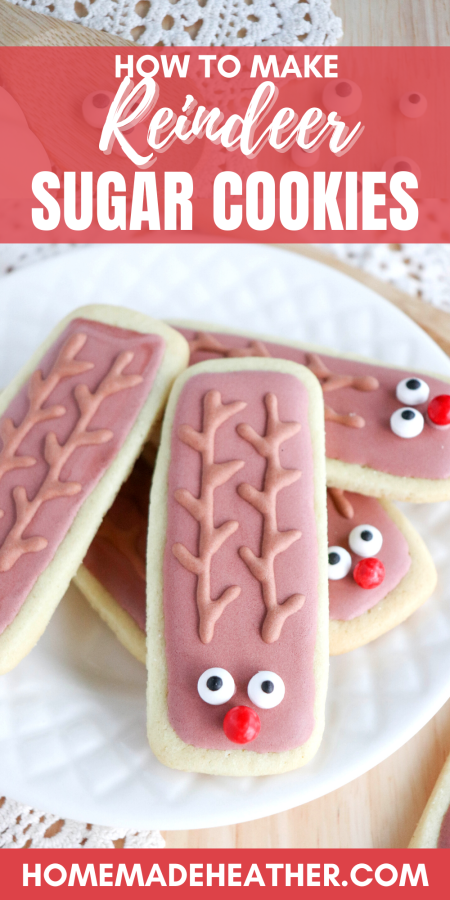 Reindeer Sugar Cookies with Printable Gift Tag