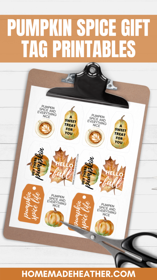 Pumpkin Spice Latte Printable Gift Tag