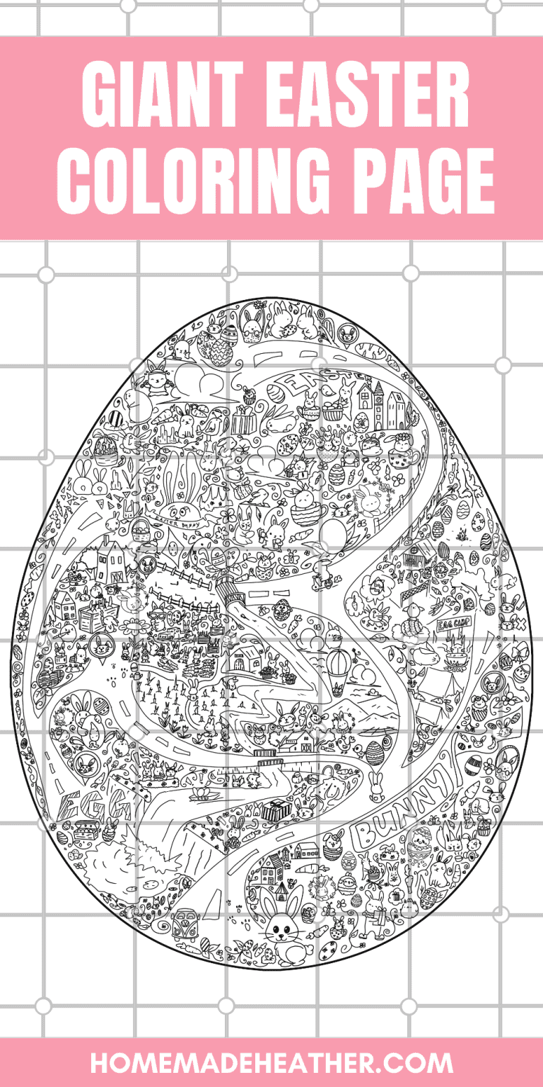Giant Easter Printable Coloring Page