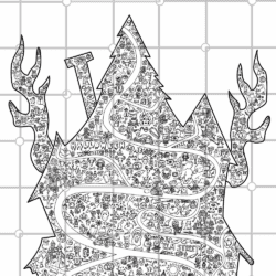 GIANT Halloween Haunted House Coloring Page