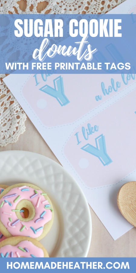 Sugar Cookie Donuts with Printable Gift Tag