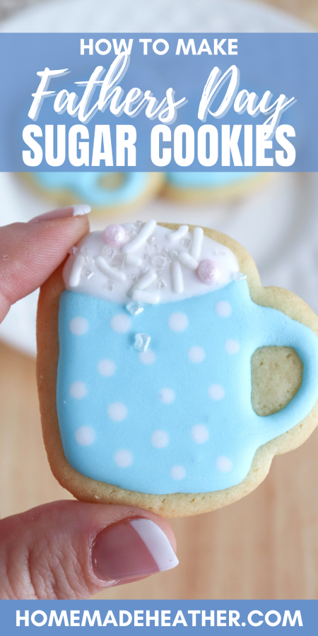 Father's Day Sugar Cookies with Printable Gift Tag