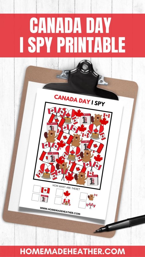 Free Canada Day I Spy Printables