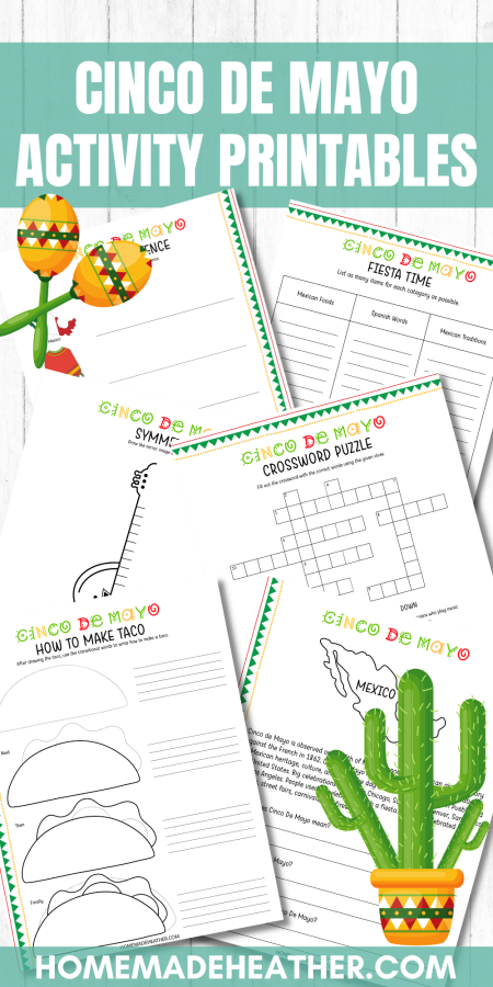 These free Cinco de Mayo activity printables are great for keeping the kids busy. 