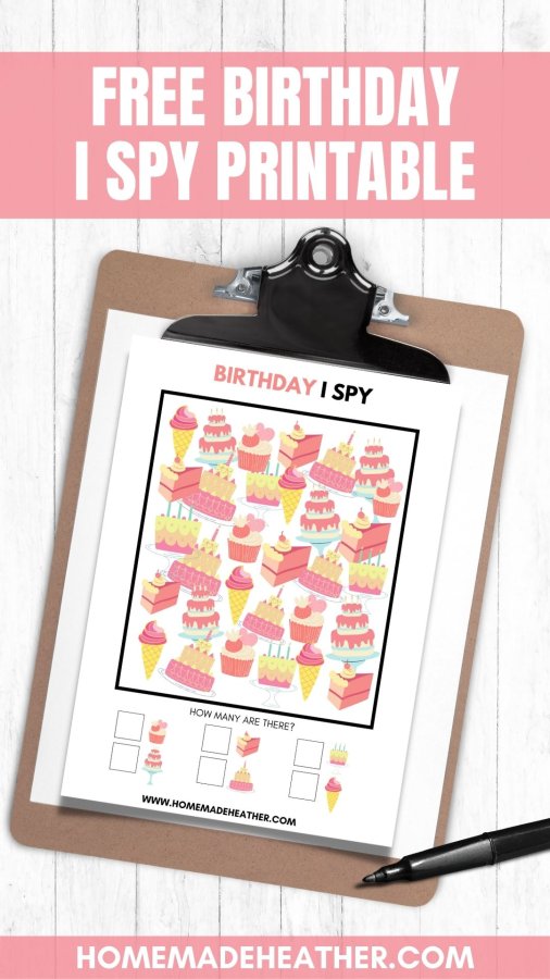 Free Birthday I Spy Printable