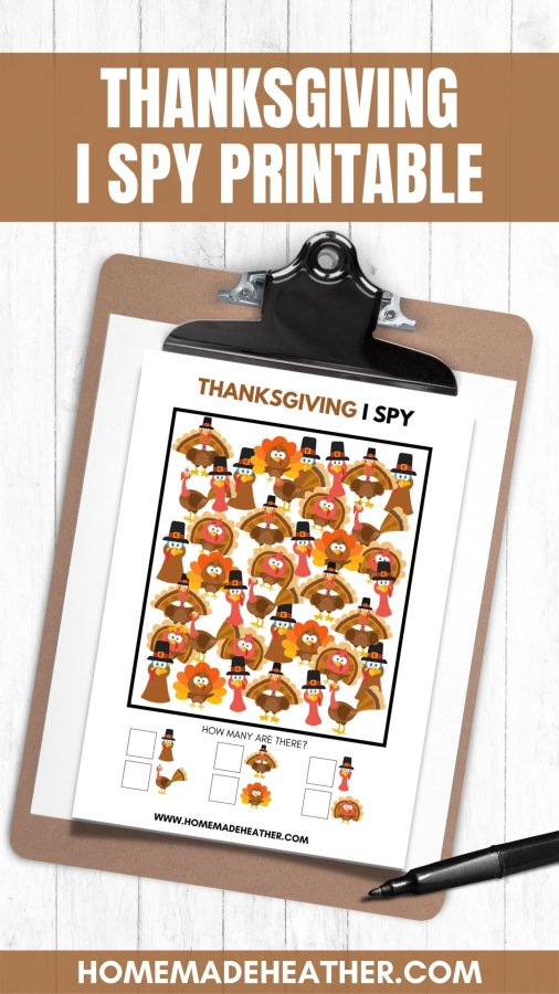 Free Thanksgiving I Spy Printable