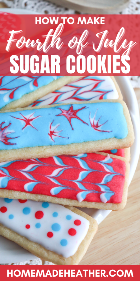 Fourth of July Sugar Cookies with Printable Gift Tag