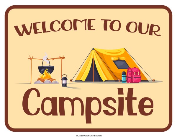 Camping Pretend Play Printables
