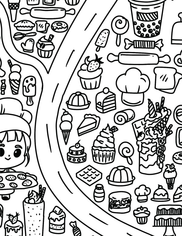 Giant Birthday Coloring Page
