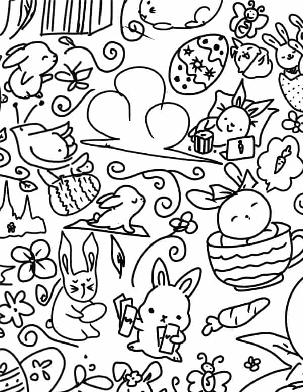 Giant Easter Coloring Page