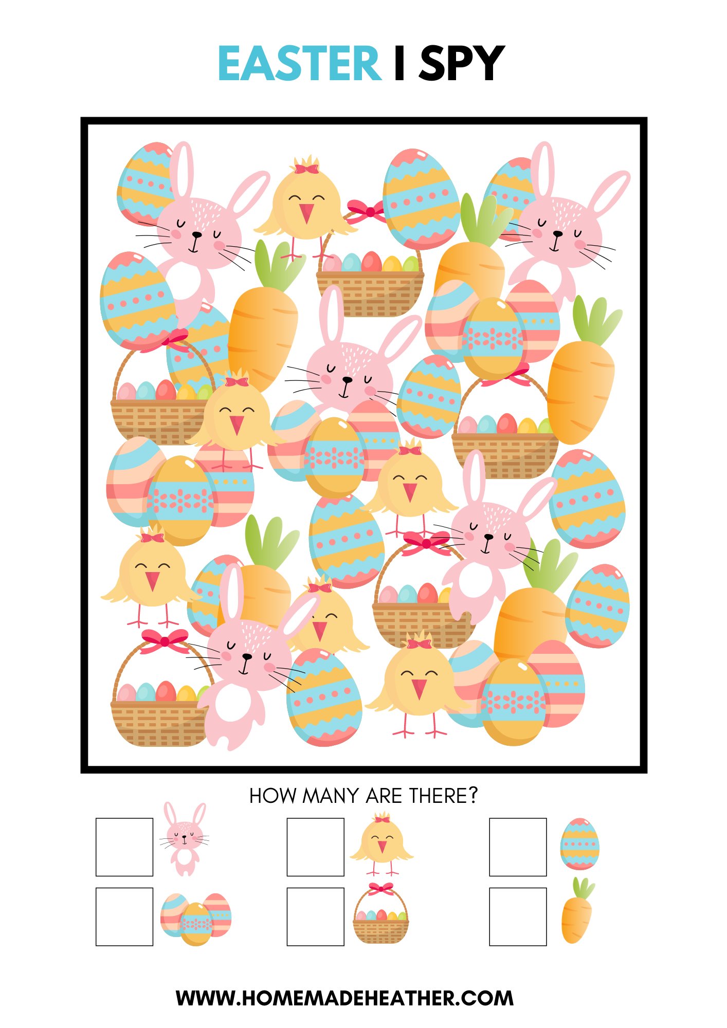 Free Easter I Spy Printable Activity » Homemade Heather