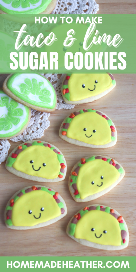 Taco Sugar Cookies with Printable Gift Tags