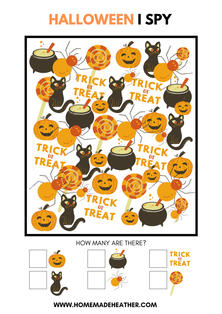 Free Halloween I Spy Printable
