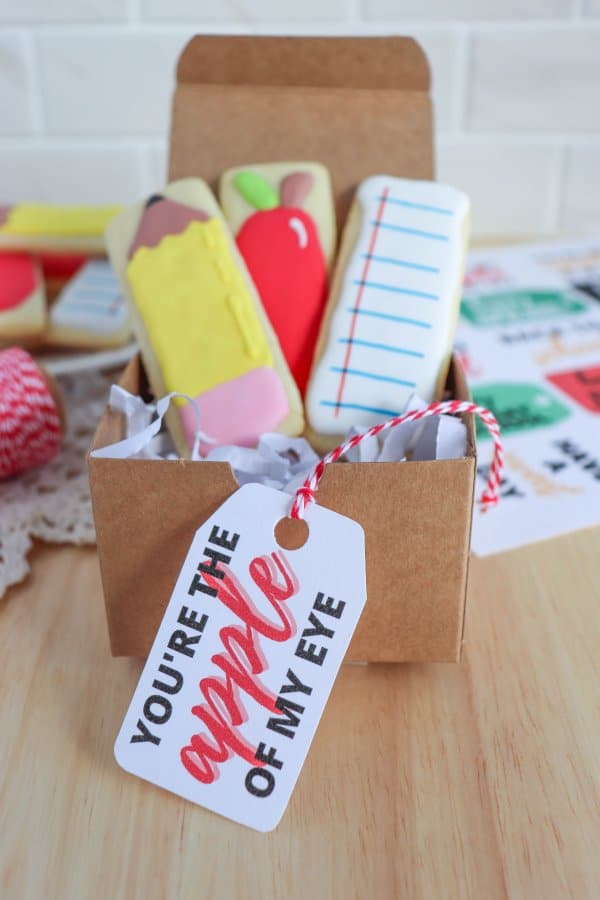 Back to School Sugar Cookies with Printable Gift Tags