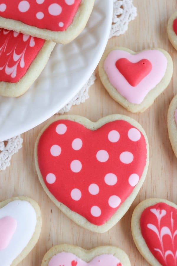 Sugar Cookie Hearts with Printable Valentine Tag