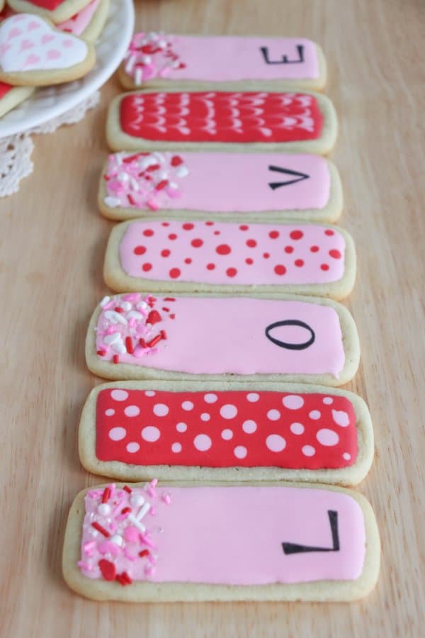 Valentine Sugar Cookies with Printable Tag