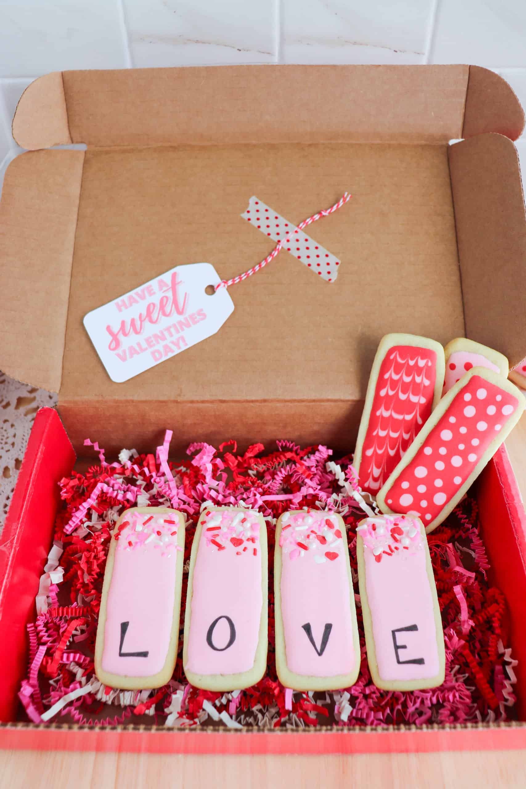 Valentine Sugar Cookies with Printable Tag
