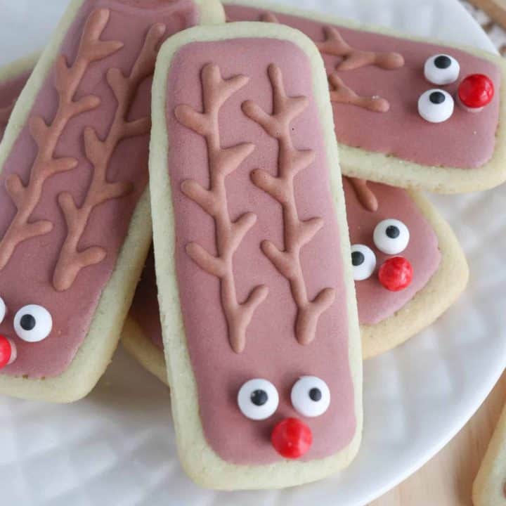Reindeer Sugar Cookies with Printable Gift Tags