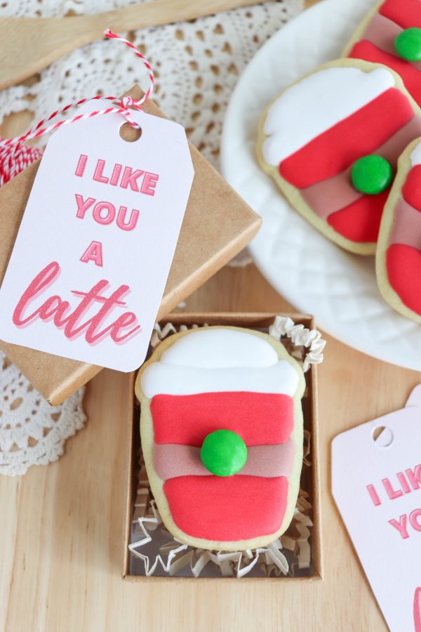 Starbucks Latte Cookies with Printable Gift Tags