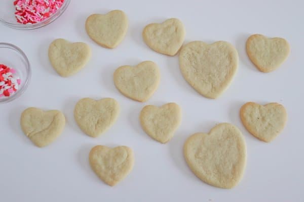 Sugar Cookie Hearts Process
