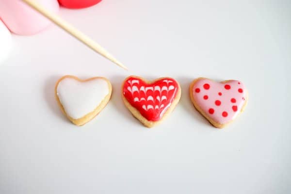 sugar cookie hearts process