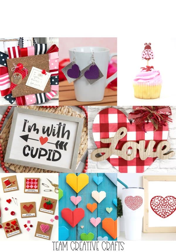 A collection of last minute Valentine's crafts.