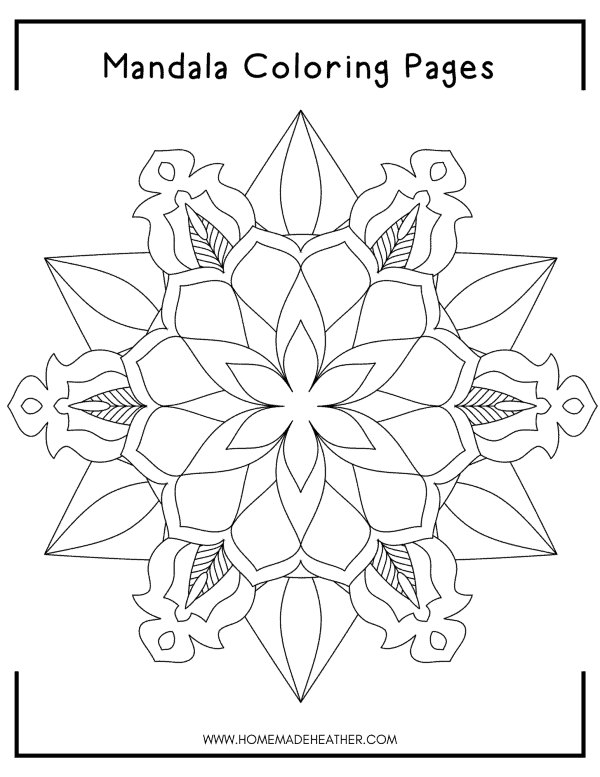 Free Flower Mandala Coloring Page