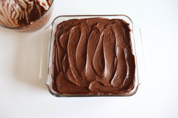 Chocolate Caramel Poke Cake Process