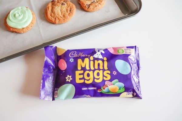 Cadbury Mini Egg Cookie Process