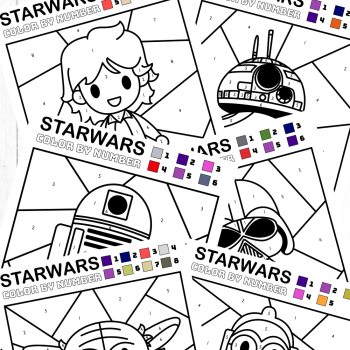 Free Star Wars Color By Number Printables