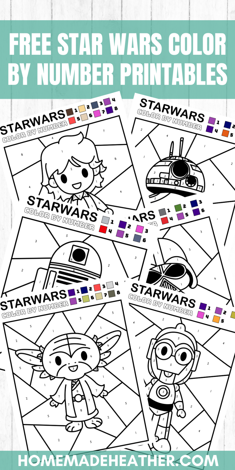 Free Star Wars Color By Number Printables