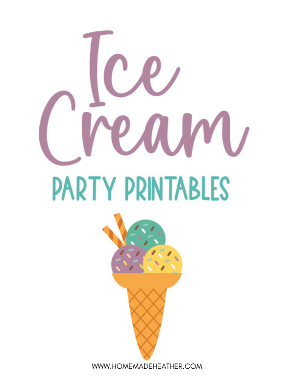 Free Ice Cream Party Printables