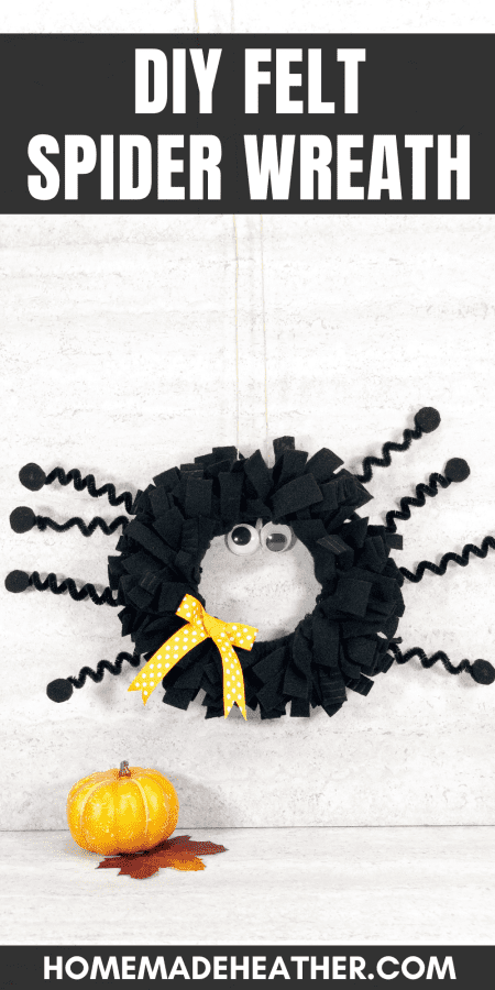 DIY Felt Spider Wreath