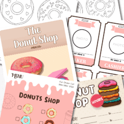 Donut Shop Pretend Play Printables
