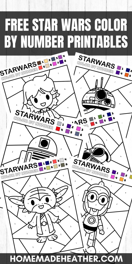 Free Star Wars Color By Number Printables