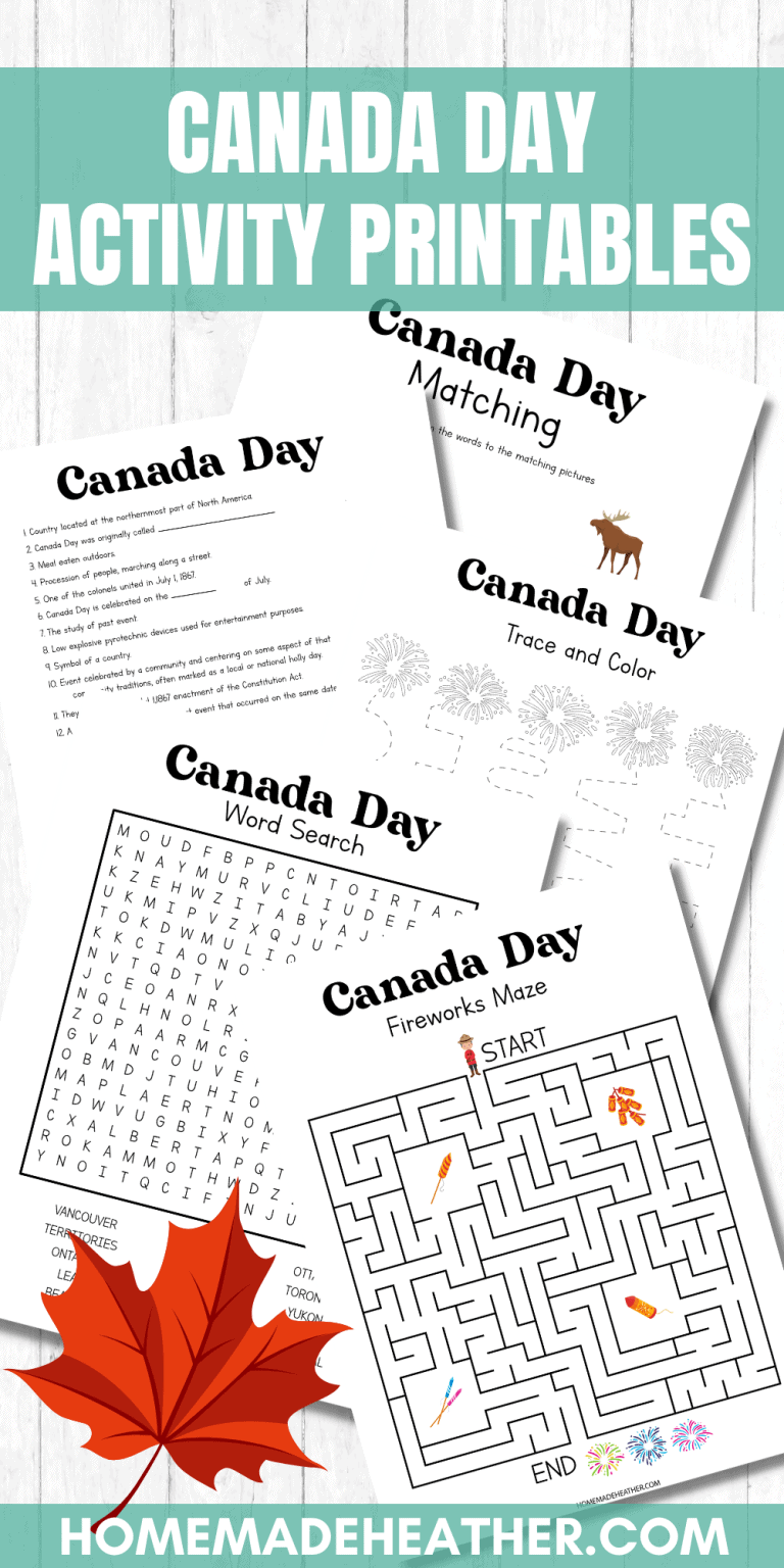 Free Canada Day Activity Printables