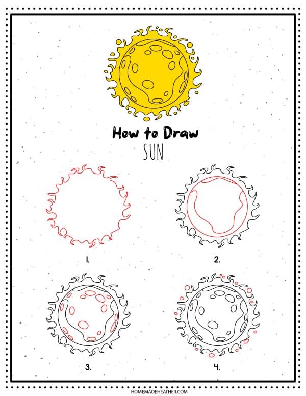 Sun Drawing Printable