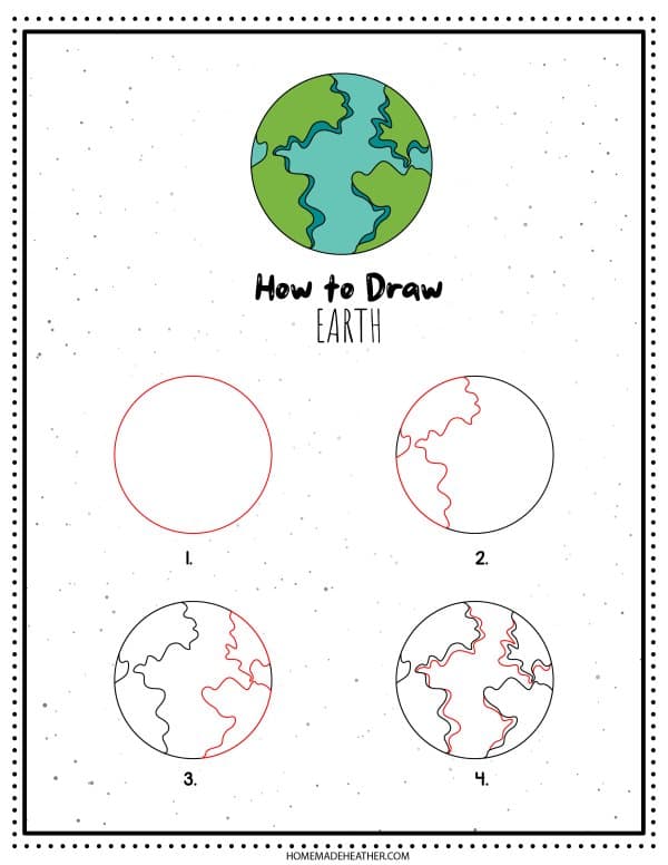 Earth Drawing Printable