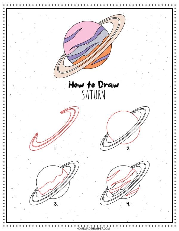 Saturn Drawing Printable