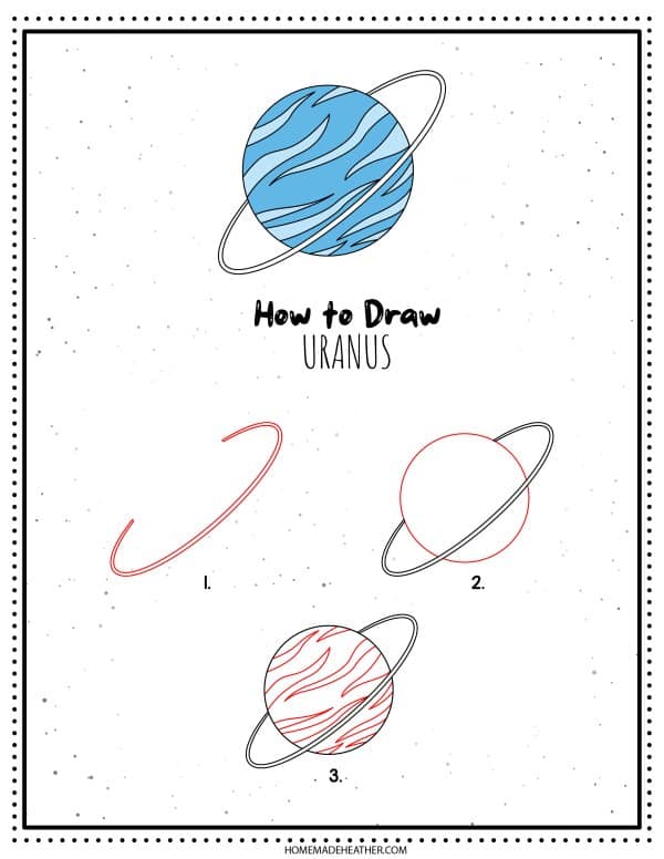 Uranus Drawing Printable