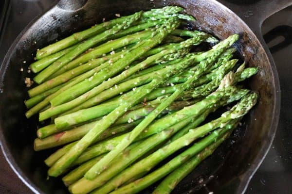 Skillet Asparagus Recipe Process