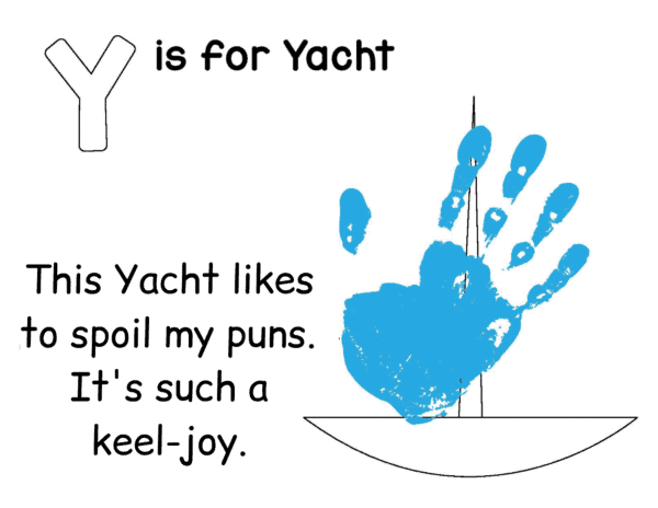 Free Yacht Handprint Art Printable