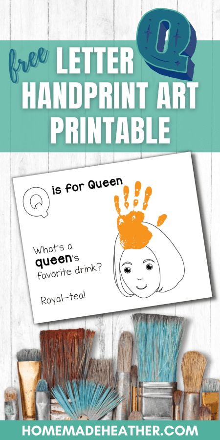 Free Letter Q Handprint Art Printable