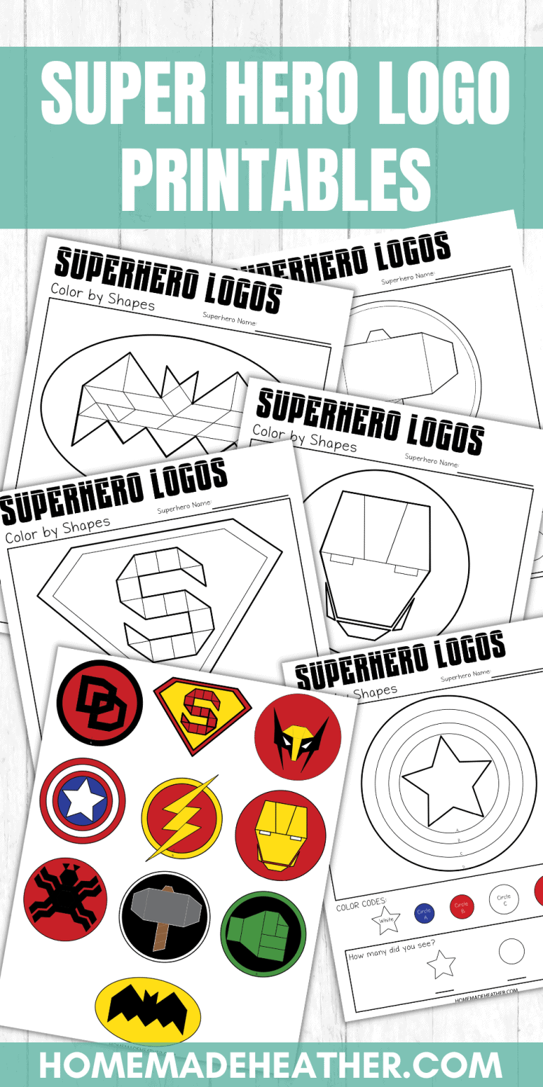 Free Superhero Logo Activity Printables