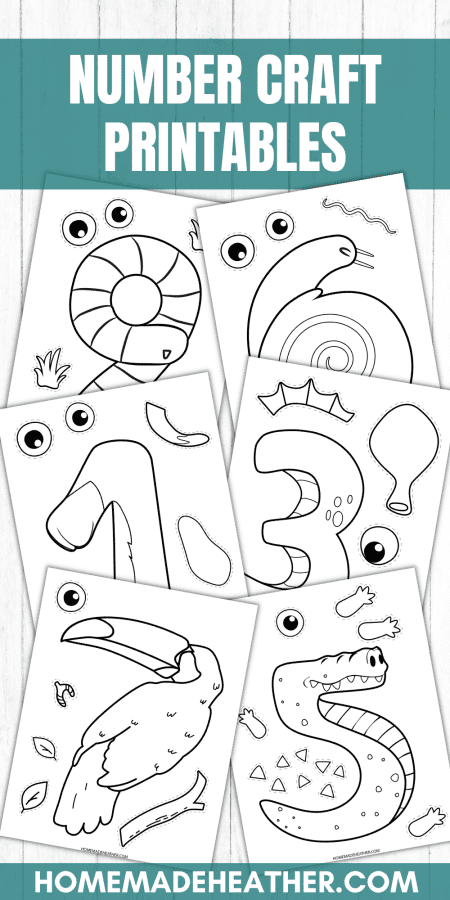 nature printable bingo sheets Create number critters with these free 123 craft printables.